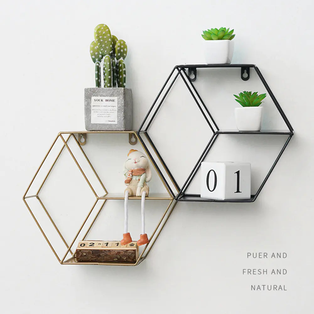 Hexagonal Wall Shelf
